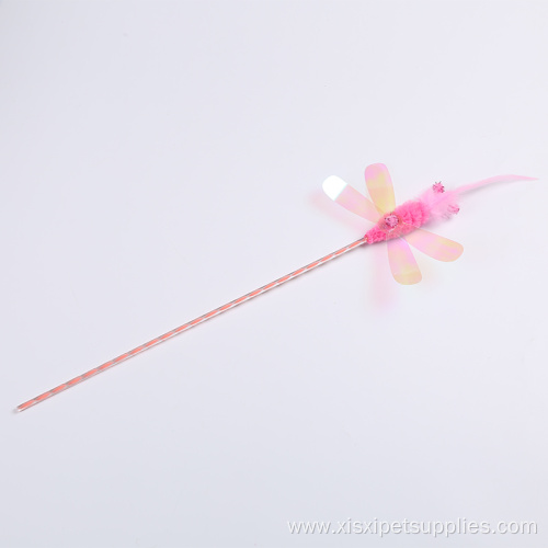 Interactive butterfly Feather Cat Toys Play Wand